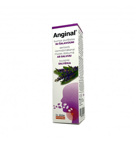 Anginal - sprej so šalviou - bolesť hrdla, nachladnutie 30 ml